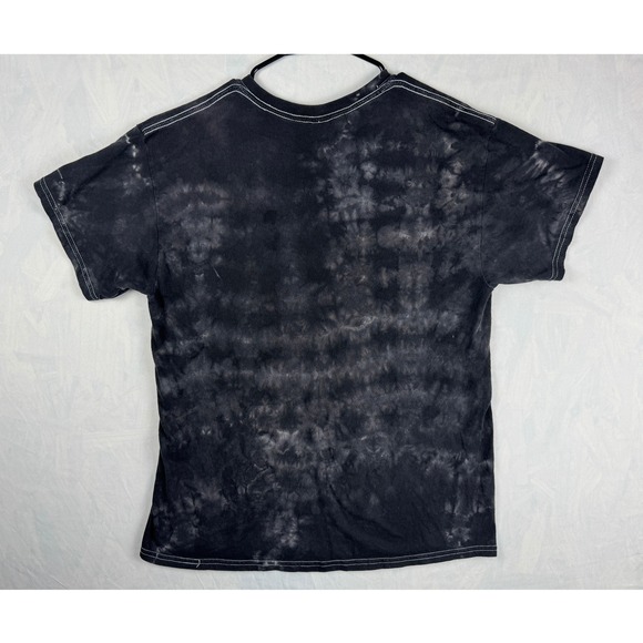 Gorillaz Band Graphic T Shirt Large Gildan Heavy Cotton Black Tie Dye Tee - Picture 5 of 12